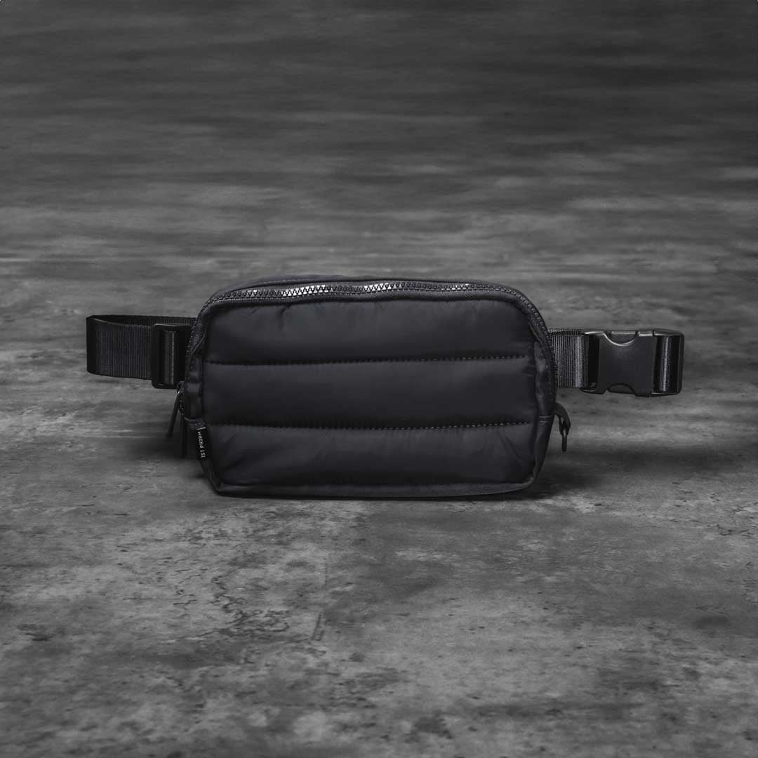 Quilted black fanny pack shop
