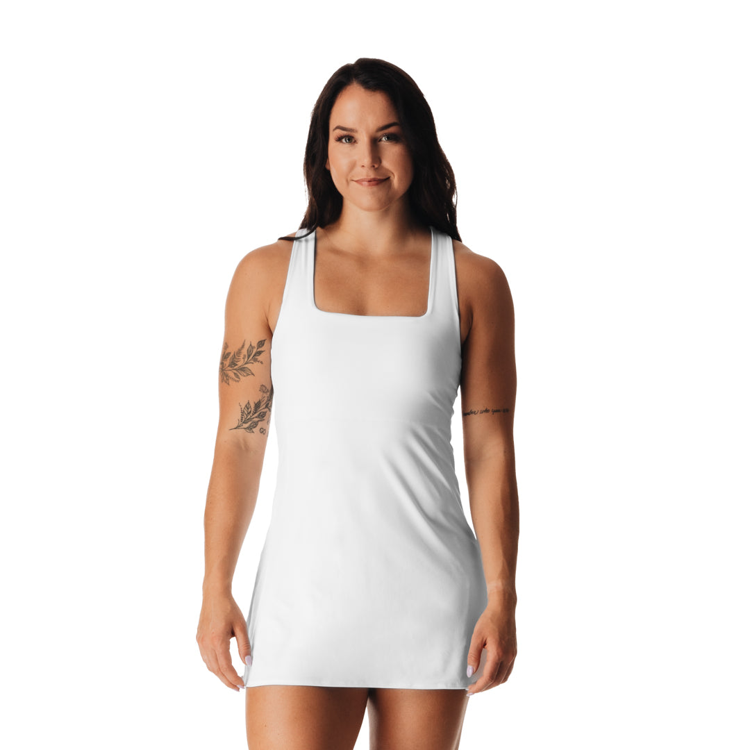 White tank top dress hotsell