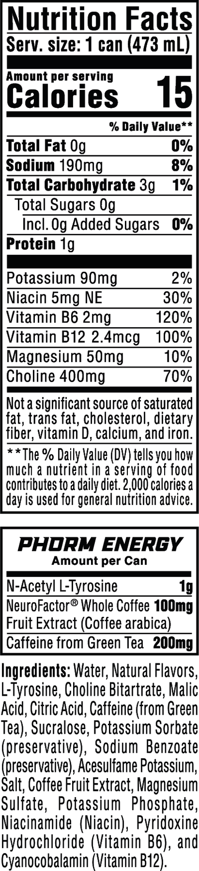 Phorm Energy Blue Blitz