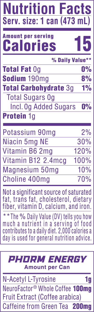 Phorm Energy Grape Smash
