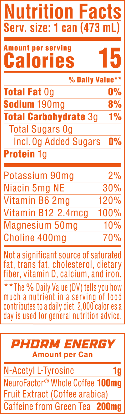 Phorm Energy Orange Fury