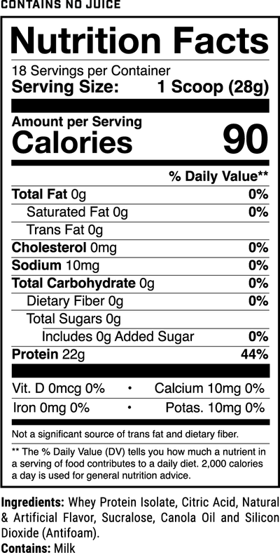 Phormula-1 Clear Watermelon Nutrition Facts