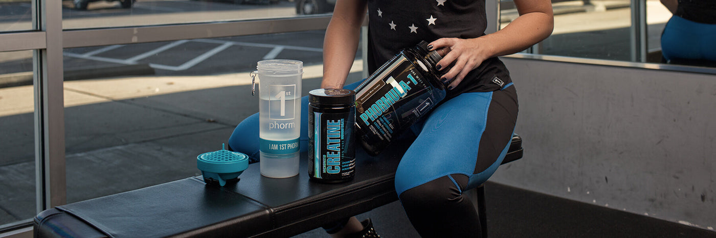 Woman Using Post Workout Supplements