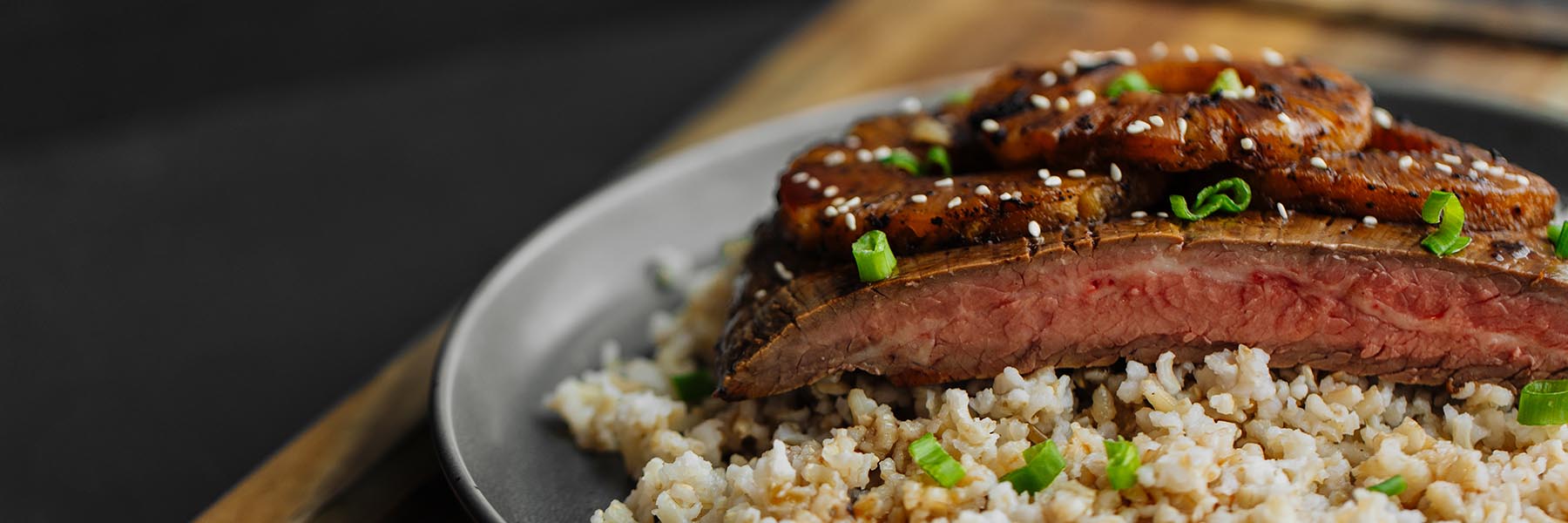 Grilled Pineapple, Steak & Rice Meal Prep
