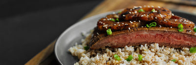Grilled Pineapple, Steak & Rice Meal Prep