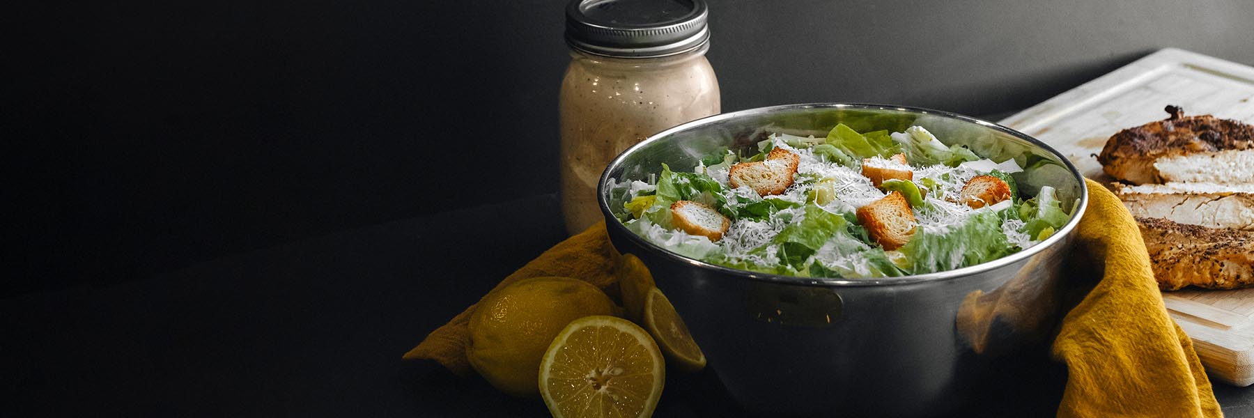 Low-Fat Chicken Caesar Salad Meal Prep