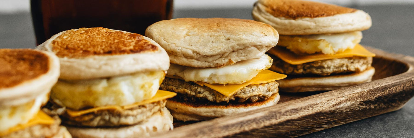 High-Protein Pancake Breakfast Sandwich