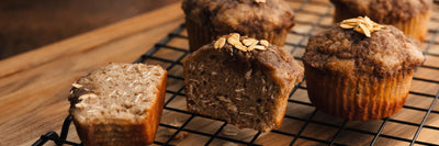 Macro-Friendly Iced Oatmeal Muffins