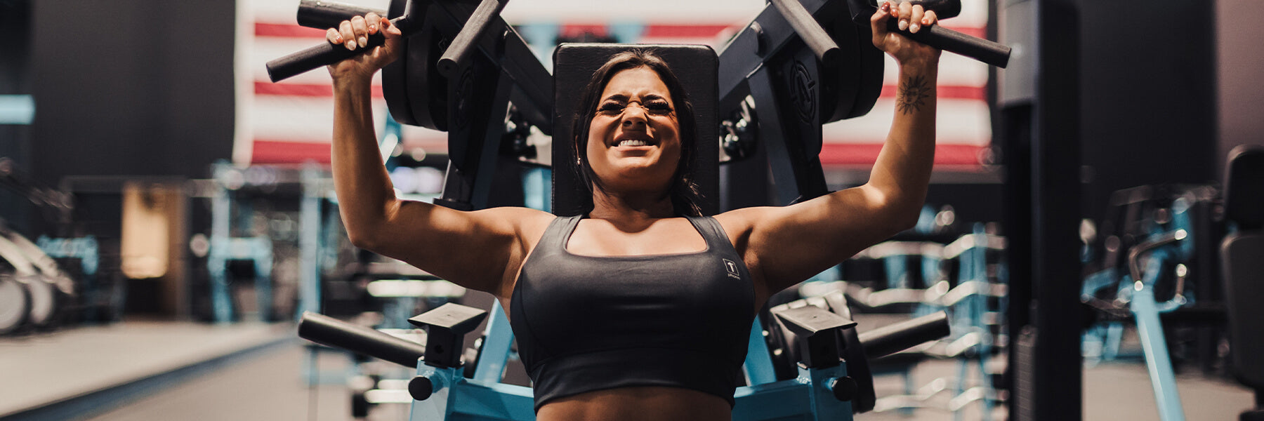 Woman Doing a Shoulder Press