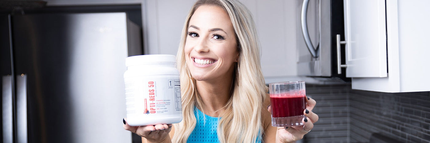 1st Phorm Athlete Jenna Fail with Opti-Reds 50