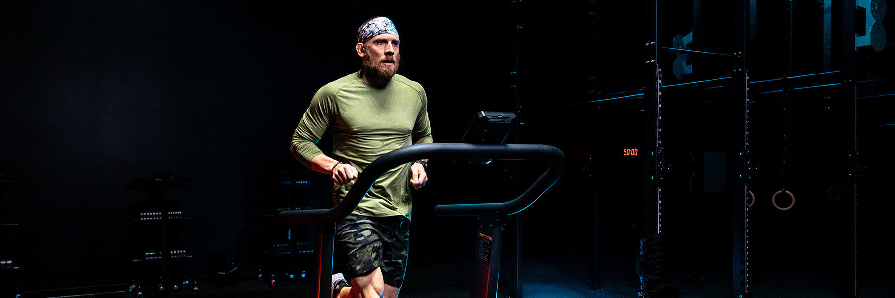 Man Running on a Treadmill