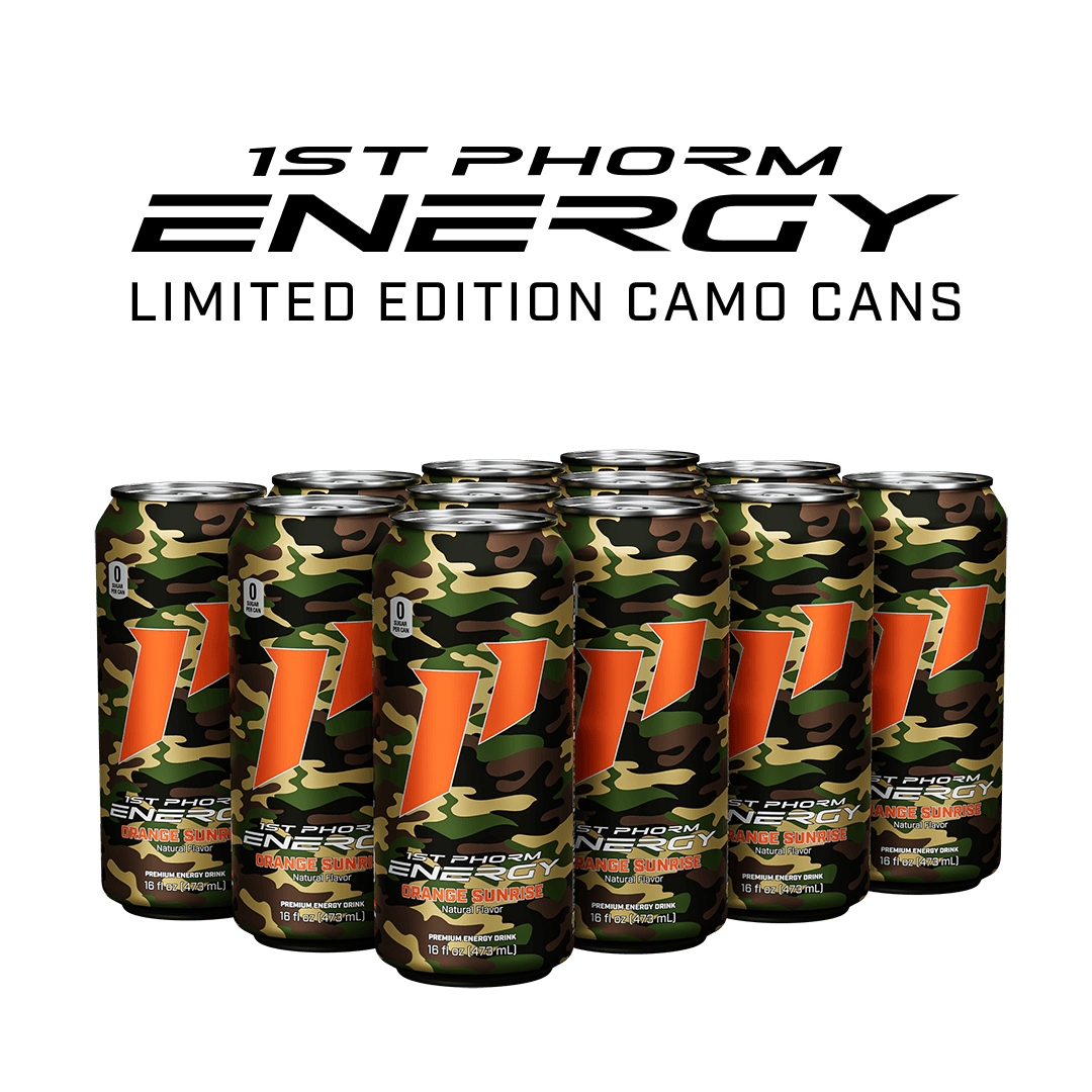 Orange Sunrise Camo Cans