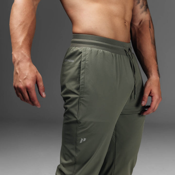FIRSTGYM Heren joggingbroek, slim fit, voor training, met mesh op de dijen en zakken met ritssluiting, Lichtgrijs, M