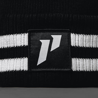 Crest Stripe POM Beanie