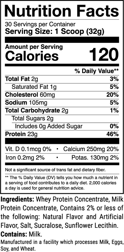Level-1 Iced Oatmeal Cookie nutrition facts panel
