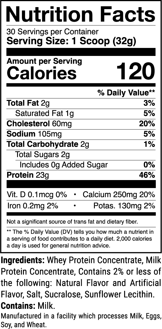 Level-1 Ice Cream Cookie nutrition facts panel