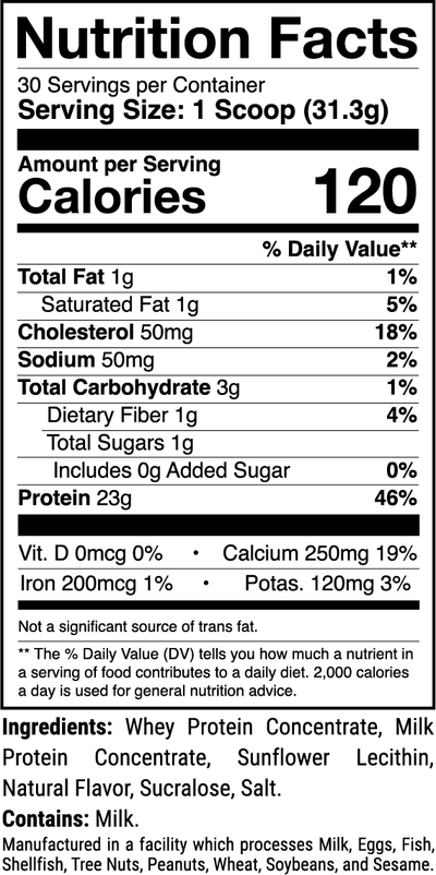 Level-1 Iced Oatmeal Cookie nutrition facts panel