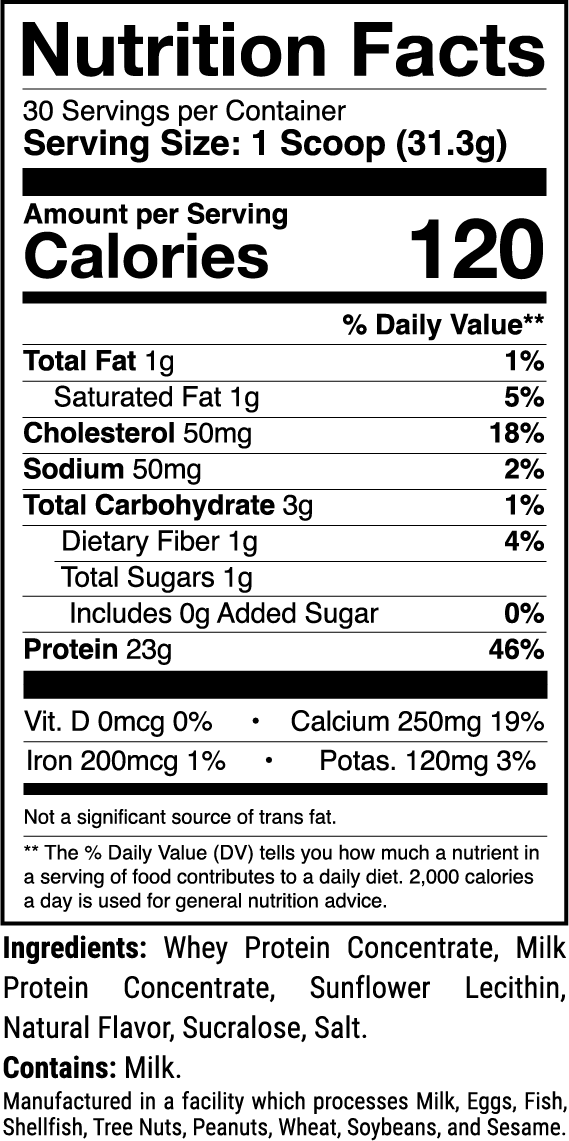 Level-1 Iced Oatmeal Cookie nutrition facts panel