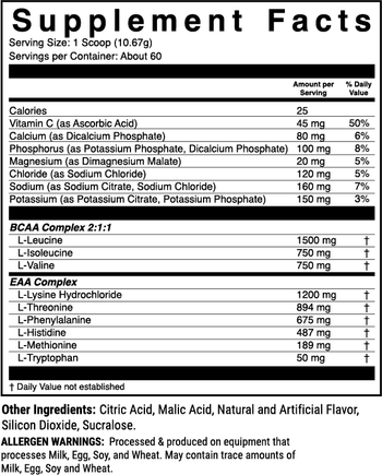 Essential Amino Acids Lemon Drop