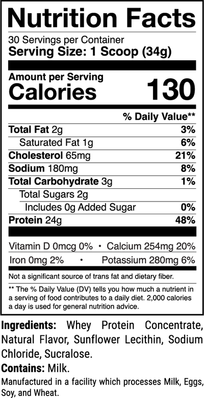 Nutrition Facts for Gooey Butter Cake
