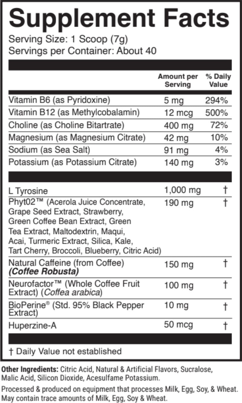 Megawatt Sour Gummy Worm nutrition facts panel