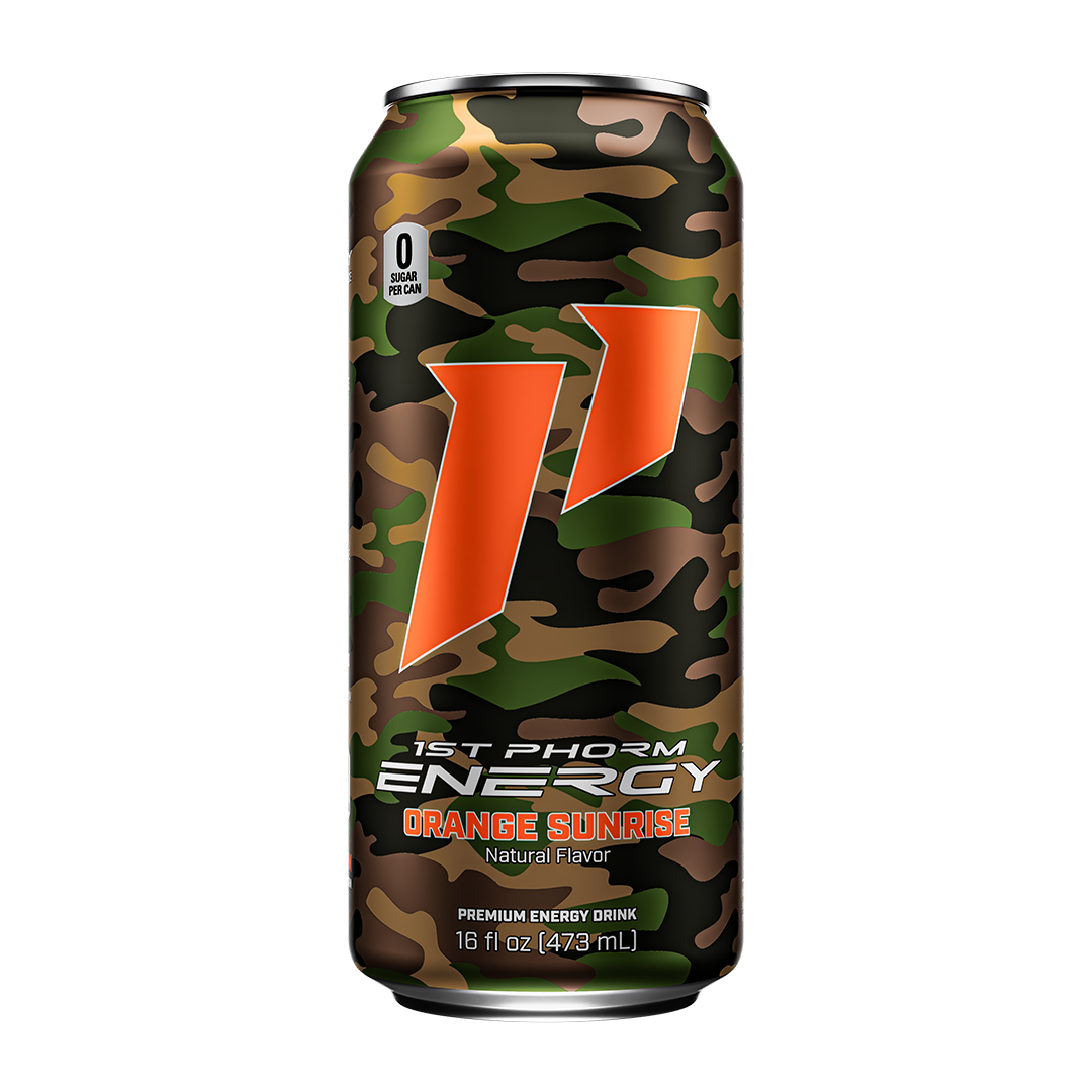 Orange Sunrise Camo Cans