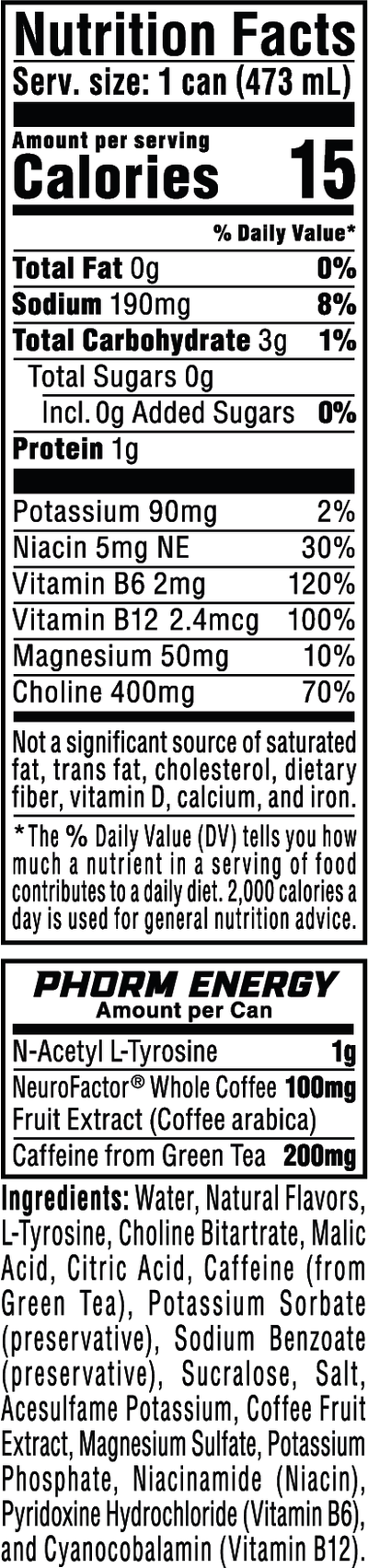 Nutrition Facts for Cherry Slush - Folds of Honor