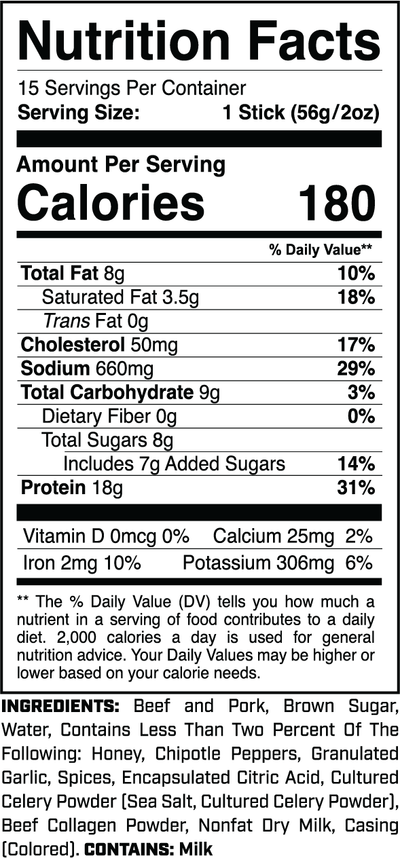 Protein Sticks Honey Chipotle