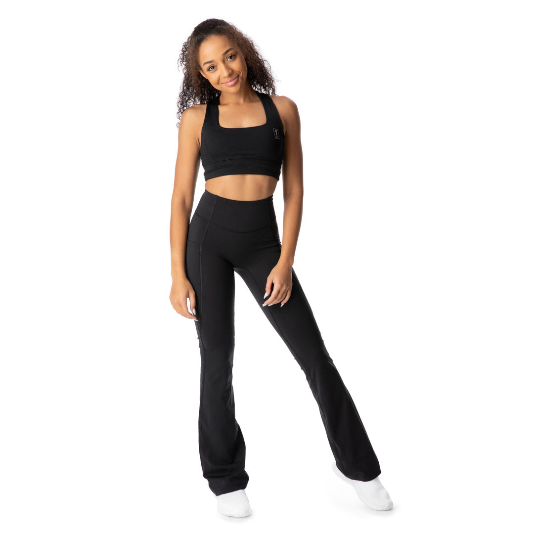 POP Fit, Pants & Jumpsuits, Pop Fit Sheer Detail Black Lily Leggings